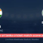 India Sri Lanka Cricket Match Scorecard